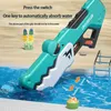 Arma brinquedos verão totalmente automático sucção elétrica pistola de água brinquedo crianças grande tamanho automático sopro-água spray crocodilo água máquinasl2403