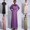 Vêtements ethniques Élégant Abaya Femmes Cordon Longue Maxi Robe Musulman Kaftan Islamique Robe Arabe Dubaï Turquie Jalabiya Robes Abayas