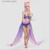 Kadın Mayo Sangonomiya Kokomi Split Mayo Oyunu Genshin Etki Cosplay Complay Comes Anime Yaz Bikini Set Seksi Mayo Boyutları S-XL L240308