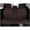 Autres accessoires d'intérieur Nouveau siège de voiture arrière en lin ER respirant plus taille coussin protecteur tapis de coussin arrière avec dossier adapté Suv Van Dro Dhly5