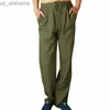 Men's Pants Mens Pants Cotton Linen Trousers Sports Running Pants for Men Summer Joggers Straight Mens 240308