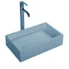 Раковина из камня с твердой поверхностью для ванной комнаты, раковина над столешницей, скрытый стиль, слив, раковина для стирки, RS3866