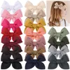 3.3 polegadas cor sólida arcos grampo de cabelo para crianças meninas algodão bowknot hairclip grande nó borboleta hairpin presente do bebê headwear acessórios para o cabelo