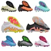 Chaussures de créateurs Phantom Soccer Mercurial Super XV 9 Elite Fg Cristiano Ronaldo Blanc Bonded Barely Green Pack Cleat Édition Limitée Entraîneur