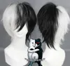 Black Jack Monokuma Anime Cosplay Wig 32cm MEN039S Tam Saç Türleri Toupees2530779