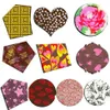 10pcs Chocolate Transfer Sheet Flower Heart lips Heart Rose ButtTrans Stay Chocolate Mold decoration for chocolate T200703288c