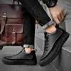 Casual Shoes Men Fashion Genuine Leather Outdoor Handmade Sewing Classic Lace Up Oxfords Non-slip Moccasins Soft Homme