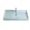 895mm Rectangular Bathroom Solid Surface Stone Counter Top Vessel Sink Fashionable Cloakroom Stone Vanity Wash Basin RS3807