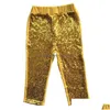 Toz Taytlar Kız Sequin Pantolon Gül Altın Sparkle Glitter Bot Lj200831 Damla Teslimat Bebek Çocukları Annelik Giyim Dhai3