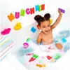 Brinquedos de banho de bebê Old Cobbler 015 Stamp Baby Bath Brinquedos Color Letter Eva Float Digital Adesivos Desenvolvimento Intelectual Drop Delivery Toy Dh6yx