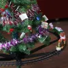 Weihnachts-Elektrotriebwagen, Zugspielzeug, Weihnachtsbaumdekoration, Gleisrahmen, Eisenbahnwagen mit SoundLight, Weihnachtsgeschenke H1112 LL