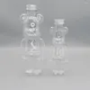 Bottiglie d'acqua 500ml Orso violento che abbraccia e altri PET trasparente Tè al latte Bottiglia per bevande fredde Tappo in alluminio Usa e getta portatile