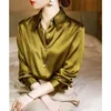 2024 Korean Brand Luxury Women Shirt Elegant Office Shirts Momi Silk Crepe Satin Blouses Business Ladies Top Blusas Estampadas 240301