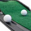 Golf Putting Green 7.33FT * 1FT Golf Putting Trainer Mini Tapis de Golf avec Fonction de Retour Automatique de Balle pour Usage Domestique/Extérieur/Bureau 240227