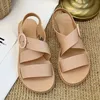 Sandals Cute Students Solid Color Casual Soft Open-Toe Without Grinding Feet Suitable For Shopping Indoor Walking