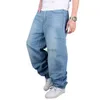 Vaqueros de moda para hombre Baggy Denim Rap Skateboard 240308