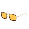 2024 Retro-Quadrat-Damen-Sonnenbrille 2021 neue Doppelstrahl-Small-Frame-Damenmode-Netz-Rot-gleiche Box-Sonnenbrille Herren-Trend-Iron-Man-Brille