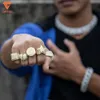 Dostosowywanie Baguette Cut Hip Hop Solid Sier Moissanite Cross Pierścień
