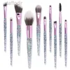 Makeup Brushes 10st Makeup Borstes Set Powder Brush Eyeshad Concealer Eyebrow Brush Cosmetic Tools With PU Bag 240308