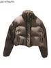 Trenchs de femmes manteaux vêtements d'hiver chic coréen parkas col montant vestes à cordon 2024 Ropa Mujer couleur unie décontracté manteau chaud épais