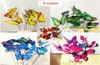 Papillons en plastique de jardin colorés sur des bâtons dansant papillon flottant bricolage Art ornement Vase pelouse jardin décoration 2250711