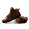 Casual Shoes Men Plus Size Boots Fashion Sneakers Man Ankle Loafers High-top Non-slip Student Trainers Oxfords