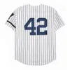 Herren-Baseballtrikot, Größe S–4XL, genäht, Throwback New 15 Thurman Munson 42 Mariano Rivera York