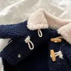 Dog Apparel Thick Fleece Pet Clothes Warm Winter Small Medium York Coat Horn Button Year Supplies Windproof Kitten Jacket