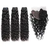 Brazilian Nature Wave Human Hair Weaves 3 Bundles with 13x4 Lace Frontal Ear to Ear Full Head Natural Color Human Hair Extensions9036833