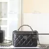 Väskor 10a kosmetiska väskor äkta lädergjorda spegel 1: 1 kvalitetsdesigner lyxväskor mode crossbody väska påse axel väska kvinna väska 17 cm med presentförpackning set wc167