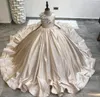 2021 Szampańskie koronkowe perły Satynowe backless Flower Girl Dresses Fashion Tiul Elegancki litltle dzieci urodziny konkurs