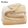 Zachte deken Quilt Lamswol Dubbellaags Dikke Warme Coral Fleece Gooi Dekens voor Bedden Winter 240304