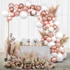 Décoration de fête 102pcs Rose Gold Ballon Garland Arch Kit Mariage Anniversaire Ballon Décor Enfants Baby Shower Latex Confetti Ballon