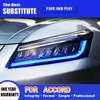 Feu avant Streamer clignotant pour Honda Accord phare LED assemblée 08-12 accessoires de voiture phares feux de jour