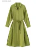 Robes de maternité Printemps été Robe longue 2024 nouveau dans la mode Version coréenne élégante fée forêt chemise banlieue Robe élégante Robe vêtements pour femmes L240308