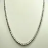 16-30 4mm 14k White Real Gold Franco Wheat Italy Spider Chain Necklace Mens304i