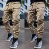 Uomo Hip-Hop Cargo Fashion Jogger Tuta riflettente lucida Uomo Abbigliamento sportivo Matita luminosa 240308