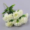 Flores decorativas 10 cabeças cravo artificial decoração de casa multi cor beleza seda flor falsa especial para casamento e festival