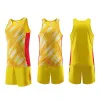 Polos Men Women Running Sets Marathon Suit Vest+Shorts 2 Pic Gym Racing Jogging kits Track and field Clothing