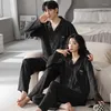 Vêtements de nuit pour hommes Couple pyjamas femme printemps et automne à manches longues femmes coton décontracté ample Homewear costume Pijamas Feminino