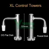 100mm XL Control Tower Quartz Blender Banger 16mmOD Thick Dish 10mm 14mm Male 90 Degree Full Weld Long Terp Blender Dab Nail YAREONE LL