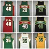 Baskettröjor regn man 40 shawn kemp 20 gary paylon retro green 35 kevin durant reggie 31 miller män den glovered 3 chris paulh240308