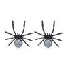 Brincos de garanhão hiperbole hyperbole punk vintage escuro para mulheres personalidade simples aranha -aranha liga de jóias de jóias de punção de punção