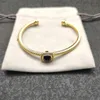 Klasik bilezik Jewlery Designer Erkekler için Kapalı Altın Bilezik Ücretsiz Kargo Redipen Manşet Twisted Vintage Bangle Lüks Yüksek Cilalı Charm ZH156 E4