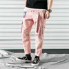 Men's Cargo Harem Joggers Baggy RIbbon Tactical Trousers Harajuku 240308