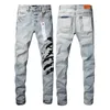 paarse jeans heren jeans designer jeans denim broek hoge kwaliteit retro streetwear casual joggingbroek gewassen oude jeans gescheurde slim fit motorfiets motorrijders broek