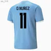 Voetbalshirts 2022 Uruguay Jersey 22/23 L.suarez E.cavani N.de La Cruz Nationaal Team Shirt G.de Arrascaeta F.vaerde R.araujo R.bentancurH240308