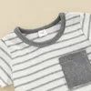 Zestawy odzieży Fumilery Toddler Baby Boy Letni strój z Królewski T-shirt z krótkim rękawem