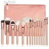 Pędzle do makijażu szczotki do makijażu marka najlepsza jakość 15pcs/set pędzel z PU Bag Professional for Powder Foundation Blush Eyeliner Mieszanie pędzli 240308