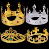 Party Hats King Halloween Ball Dress Up Plastic Crown Scepter Party's Levert Birthday Crowns Princess Crowns 0416